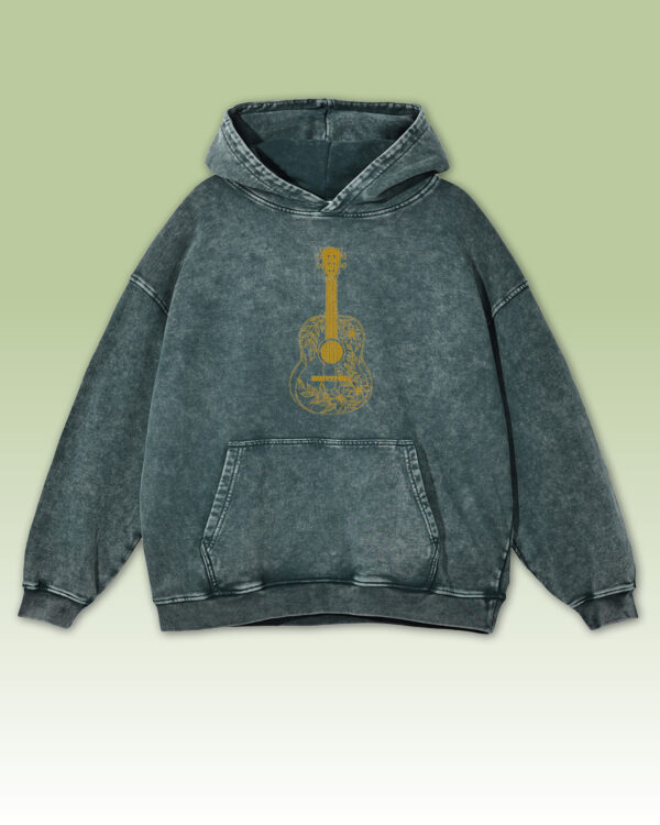 Bluza oversize z kapturem Haft Gitary